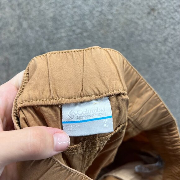 Columbia Shorts Women Medium Brown Cotton Drawstring UPF Outdoor Hiking Wild - Picture 8 of 10